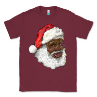 Burgundy african american santa Classic Tee - RanaPortraitStore