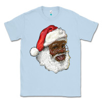Dusty Blue african american santa Classic Tee - RanaPortraitStore