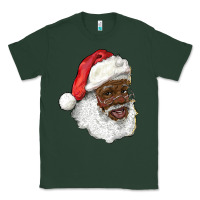 Sports Green african american santa Classic Tee - RanaPortraitStore
