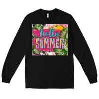 Black hello summer with cowhide Long Sleeve Tee - TumblerDesignByShophia