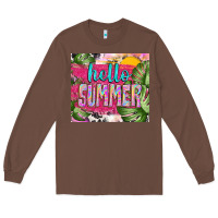 Chestnut hello summer with cowhide Long Sleeve Tee - TumblerDesignByShophia