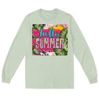 Matcha hello summer with cowhide Long Sleeve Tee - TumblerDesignByShophia