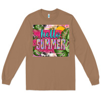 Toasted Coconut hello summer with cowhide Long Sleeve Tee - TumblerDesignByShophia