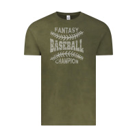 Vintage Olive fantasy baseball champion distressed Vintage Tee - linhVisuals