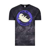Cloud Black seal of approval baby art Vintage Tee - linhVisuals