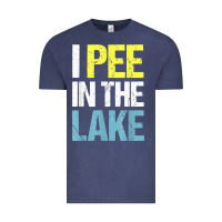 Vintage Denim i pee in the lake funny summer vacation t shirt Vintage Tee - linhVisuals