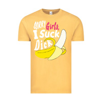 Vintage Mustard sorry girls i suck dick Banana Vintage Tee - linhVisuals