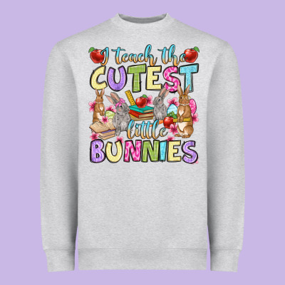 Easter Day I Teach The Cutest Little Bunnies Heavyweight Sweatshirt Designed By Oliviacreatesart