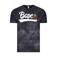 Cloud Black bape text Vintage Tee - linhVisuals