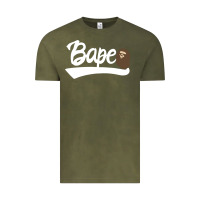 Vintage Olive bape text Vintage Tee - linhVisuals