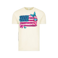 Vintage Arctic american flag breast cancer with ribbon Vintage Tee - texasbilliewilder