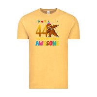 Vintage Mustard 44 years old birthday sloth dabbing 44th birthday sloth Vintage Tee - linhVisuals