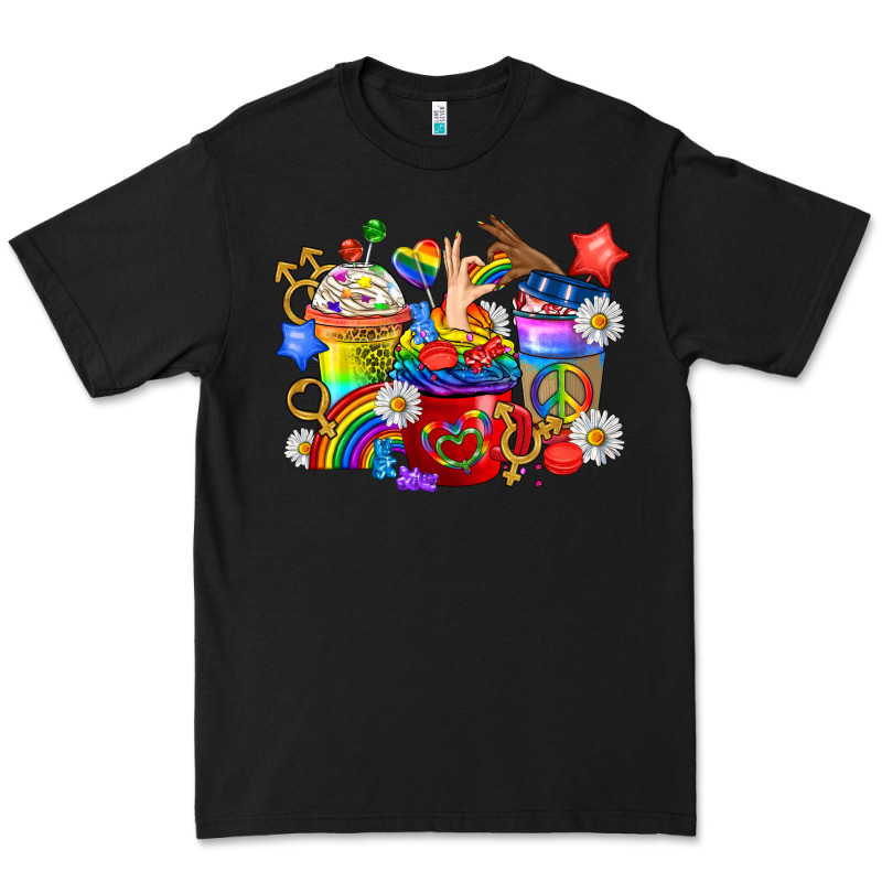 Lgbtq+ Pride Coffee Cups Premium Tee by BundleAndBundleShop | Teevron