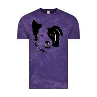 Cloud Purple dog, collie, dogs, collies, border collies, puppy, sheepdog Vintage Tee - linhVisuals