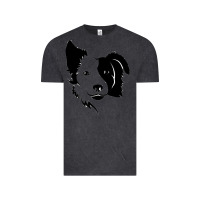 Vintage Black dog, collie, dogs, collies, border collies, puppy, sheepdog Vintage Tee - linhVisuals