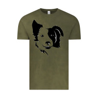 Vintage Olive dog, collie, dogs, collies, border collies, puppy, sheepdog Vintage Tee - linhVisuals