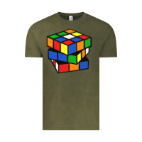 Vintage Olive rubik cube Vintage Tee - linhVisuals
