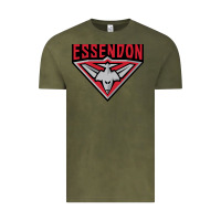 Vintage Olive essendon fc Vintage Tee - linhVisuals