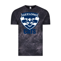 Cloud Black geelong cats Vintage Tee - linhVisuals