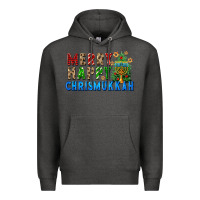 Charcoal Heather merry happy chrismukkah Premium Hoodie - FaDigitalArtStudio