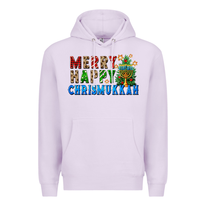 Merry Happy Chrismukkah Premium Hoodie by FaDigitalArtStudio | Teevron