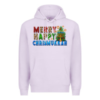 Lilac merry happy chrismukkah Premium Hoodie - FaDigitalArtStudio