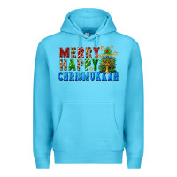 Ocean Blue merry happy chrismukkah Premium Hoodie - FaDigitalArtStudio