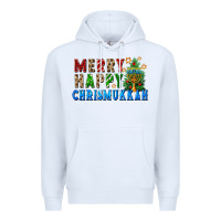 White merry happy chrismukkah Premium Hoodie - FaDigitalArtStudio