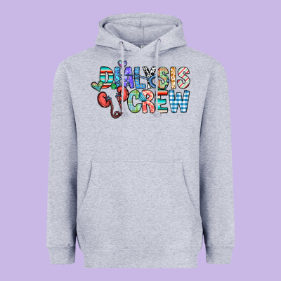 Dialysis Crew Heavyweight Hoodie Designed By Cowhidedigitalart