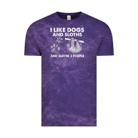 Cloud Purple i like dogs and sloths and maybe 3 people funny animals Vintage Tee - linhVisuals