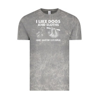 Cloud Rock i like dogs and sloths and maybe 3 people funny animals Vintage Tee - linhVisuals