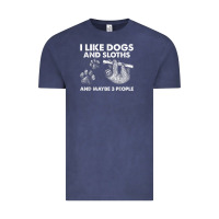 Vintage Denim i like dogs and sloths and maybe 3 people funny animals Vintage Tee - linhVisuals