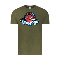 Vintage Olive #the icehogs rockford Vintage Tee - linhVisuals
