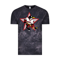 Cloud Black red penguin 1990's russian Vintage Tee - linhVisuals