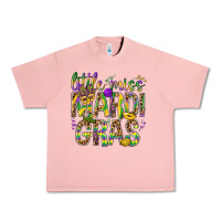 Salmon Little miss Mardi Gras Urban Heavy Tee - NancyCooperArtShop