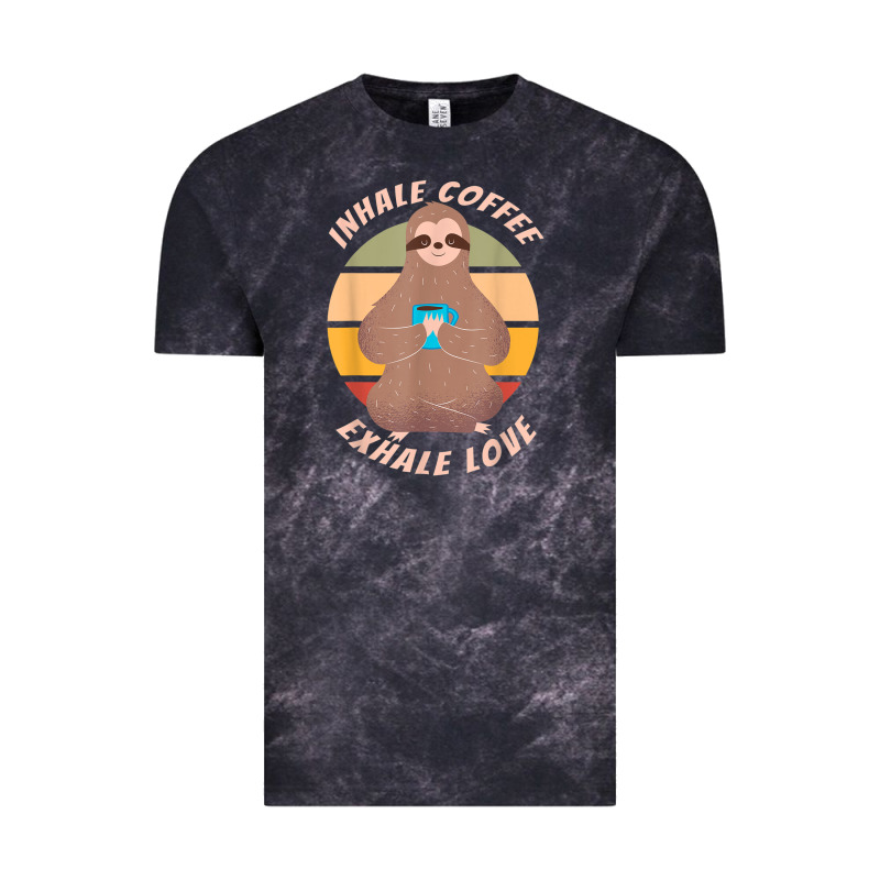 Inhale Coffee Exhale Love Sloth Namaste Yoga Lover Vintage Tee by linhVisuals | Teevron