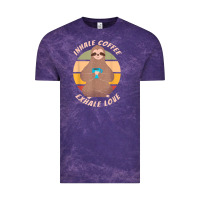 Cloud Purple inhale coffee exhale love sloth namaste yoga lover Vintage Tee - linhVisuals