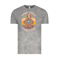 Cloud Rock inhale coffee exhale love sloth namaste yoga lover Vintage Tee - linhVisuals