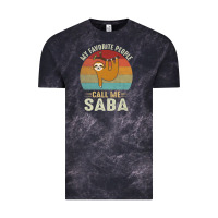 Cloud Black mens my favorite people call me saba cute sloth lover grandpa premium Vintage Tee - linhVisuals