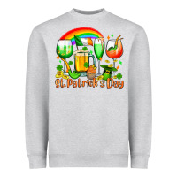 Heather Grey St. Patrick's wine glasses Heavyweight Sweatshirt - OliviaCreatesArt