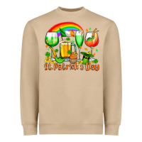 Mushroom St. Patrick's wine glasses Heavyweight Sweatshirt - OliviaCreatesArt