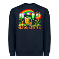 Navy St. Patrick's wine glasses Heavyweight Sweatshirt - OliviaCreatesArt