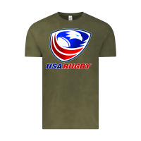 Vintage Olive usa rugby Vintage Tee - linhVisuals