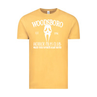 Vintage Mustard woodsboro horror film club scream Vintage Tee - linhVisuals