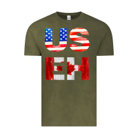 Vintage Olive america canada Vintage Tee - linhVisuals
