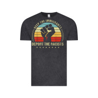 Vintage Black keep the immigrants deport the racists Vintage Tee - linhVisuals