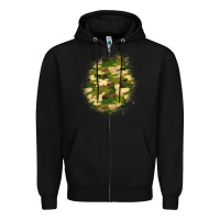 Black camouflage patch 5 Zipper Hoodie - BundleAndBundleShop