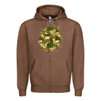 Chestnut camouflage patch 5 Zipper Hoodie - BundleAndBundleShop