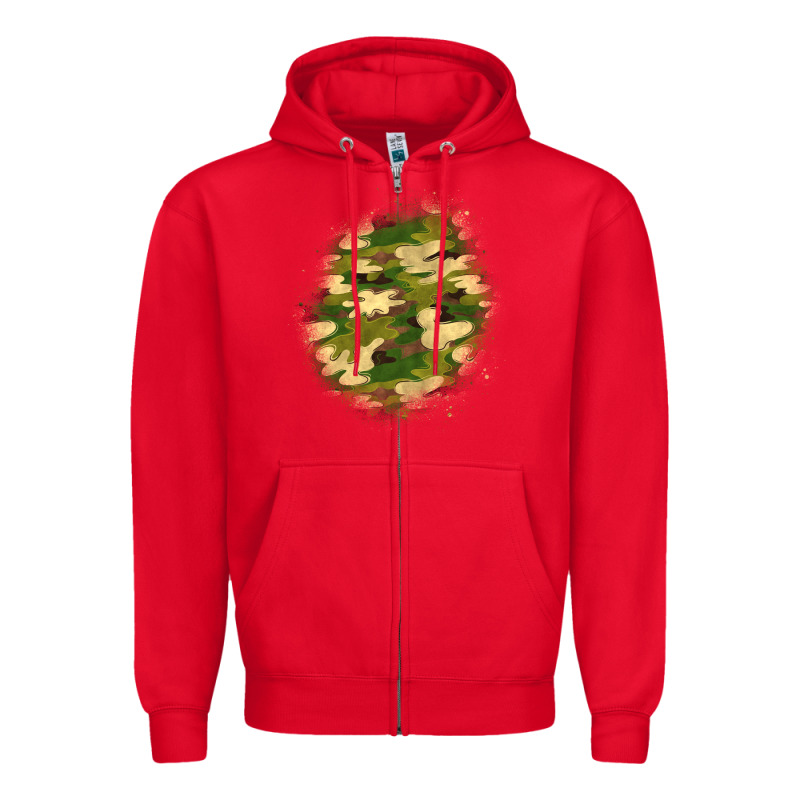 Camouflage Patch 5 Zipper Hoodie by BundleAndBundleShop | Teevron