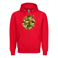 Red camouflage patch 5 Zipper Hoodie - BundleAndBundleShop